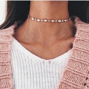 🌟Silver Chrystal Choker Necklace🌟